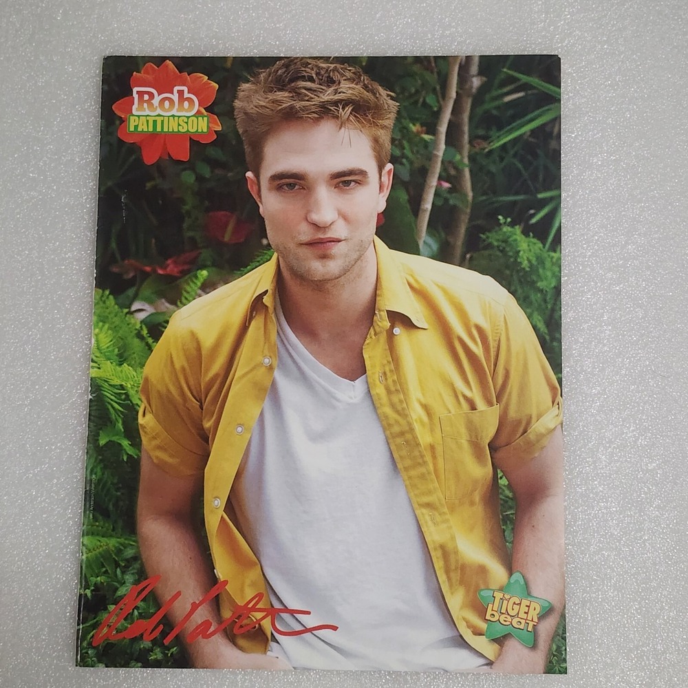 Robert Pattinson Twilight Tiger Beat Magazine Poster Pinup Clipping 8x10 2000s